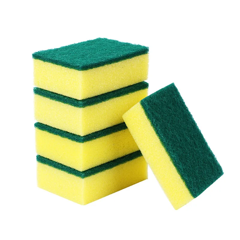 

Fashion Daily Necessity Sponge Kitchen Scrubber Dishwashing Sponge with Scouring Pad, Customized