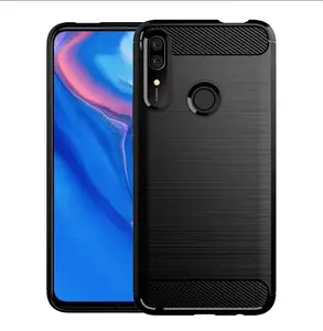 Carbon Fiber Shockproof Soft TPU Back Cover mobile Phone Case For Huawei Y9 Prime 2019