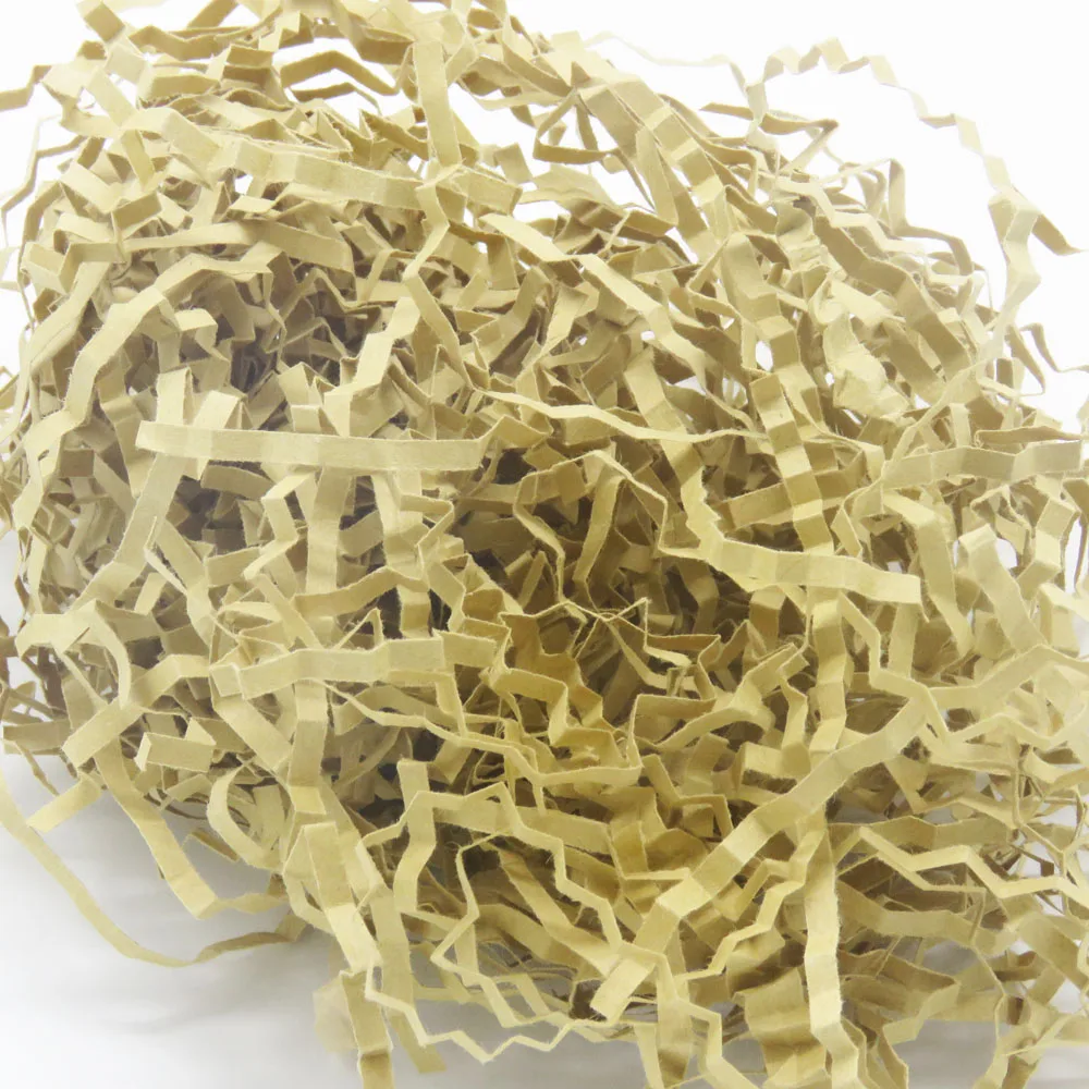 Gift Box Filling Bulk Shredded Crinkle Brown Kraft Paper Package For