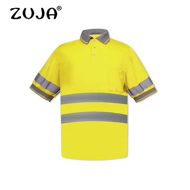 Wholesale Jersey Fabric Fluorescent Yellow High Visibility Reflective Tshirt Buy Wholesale