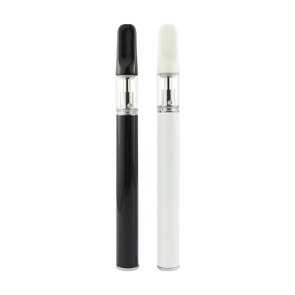 
2018 cbd oil disposable hookah vape pen/0.5ml cartridge empty glass tank hookah pen/ceramic black tip slim battery vaporizer 