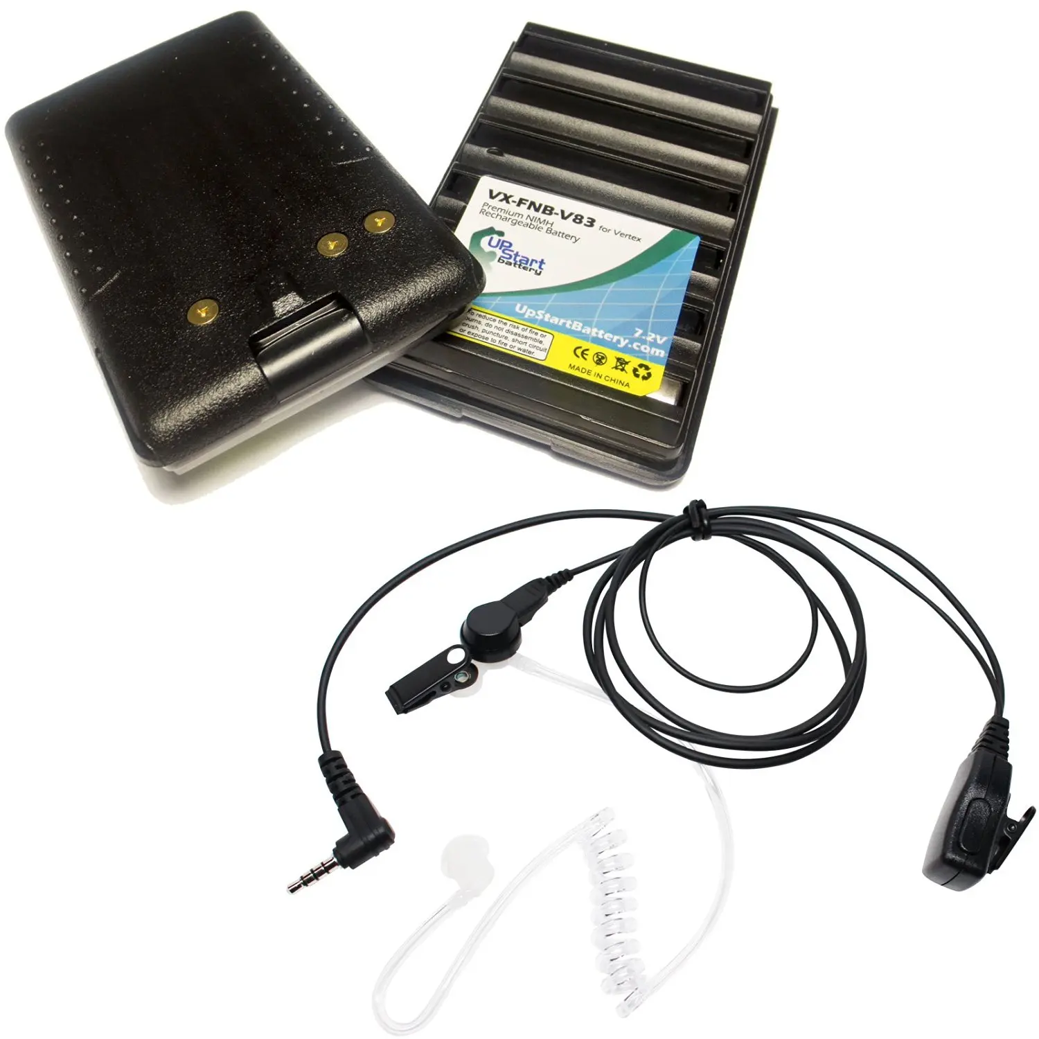 FT-250R VX-400 Battery /& Listen Only Earpiece for Yaesu Vertex VX-160