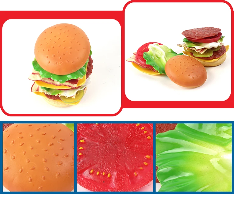 Kitchen Plastic Hamburger Toy Kids Pretend Play Food - Buy Play Food ...