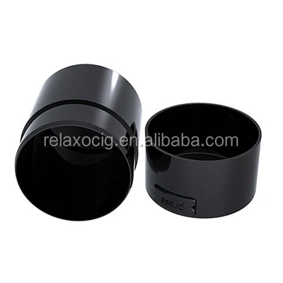 

Custom Logo Water Resistant Smell Proof Plastic Air Tight Weed Storage Jars, Black