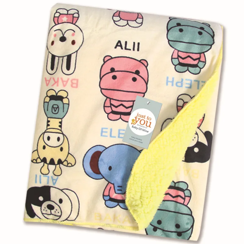 
Newborn Receiving Stroller Flannel Minky Baby Blanket 