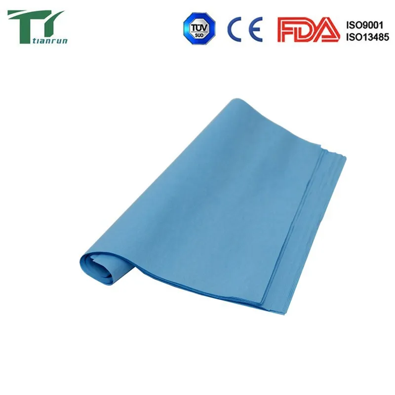 
Medical Sterilization Wrapping Crepe Paper Sheet White/Green/Blue 