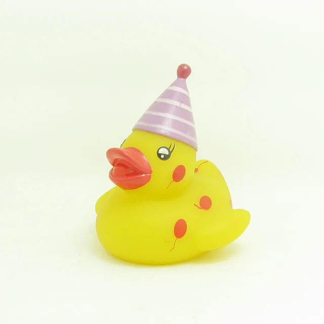 Hot sale LED pvc bath toy light up christmas hats mini bath duck
