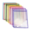 Hot selling colorful transparent PET dry erase pocket for student learning