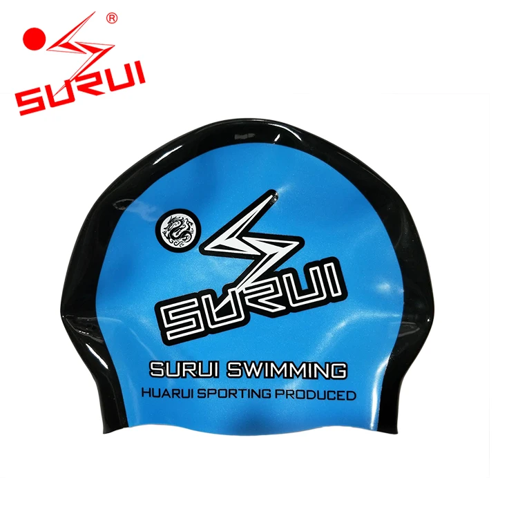 Customized Logo Printed Waterproof Silicone Seamless Swimming Cap for Adult