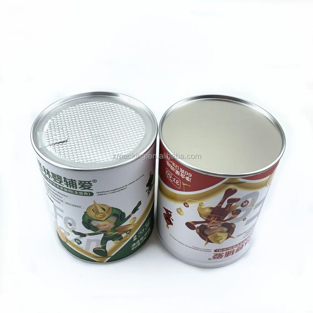 high quality cylinder packaging can for baby milk powder