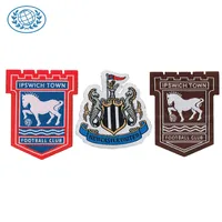 

Iron On Custom Soccer Team Name Logo Machine Woven Sport Fabric Patch And Badge For Uniform Clothing