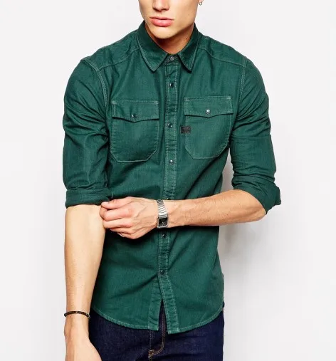 Зеленые мужские рубашки