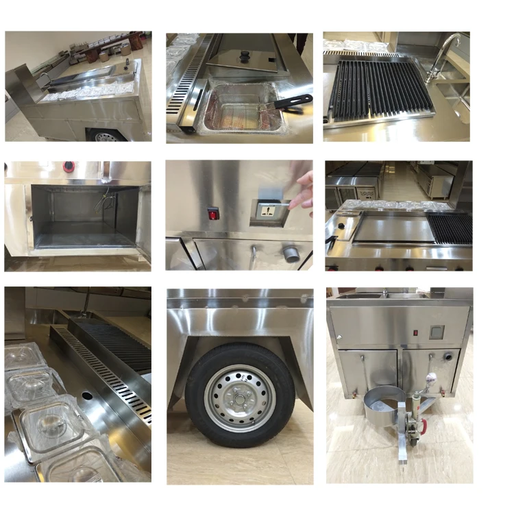 Commercial hot dog cart /Stainless steel Food truck / Snack Food cart