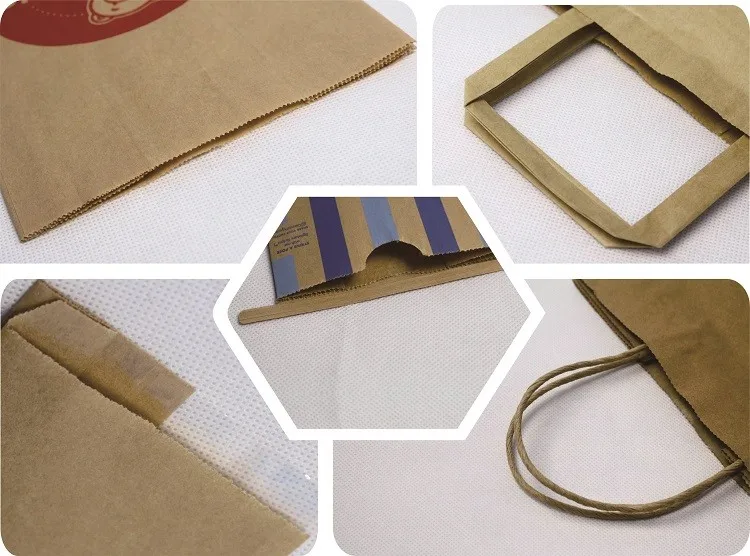 Recycled brown kraft paper bag for shopping,brown paper bag,craft paper bag