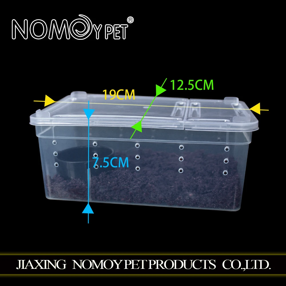 Nomoy Pet Wholesale High Quality Small Plastic Gecko Tank Reptile