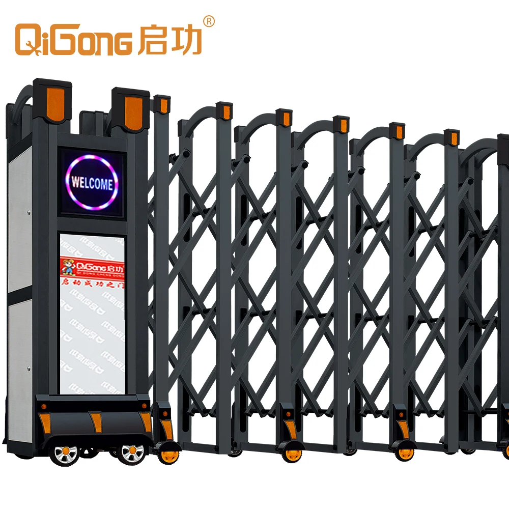 
aluminium retractable remote factory gate security entrance standard sliding gates QG L1722  (60618414212)