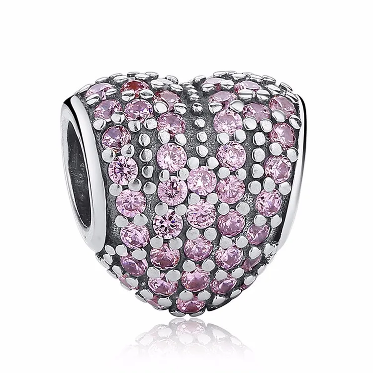 

Bracelet Jewelry Accessories Parts pink heart full of cz
