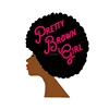 wholesale iron on transfers Pretty Brown Girl Natural Hair Transfers for Garment designs