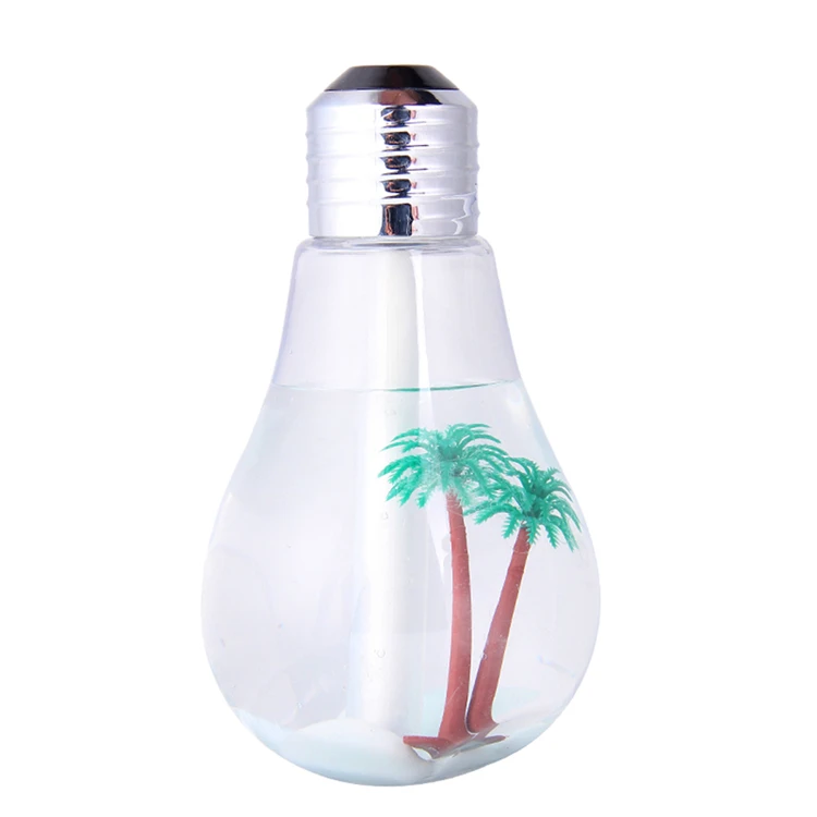 400ml Ultrasonic Bulb Mist Bottle Air Humidifier For Bedroom Household