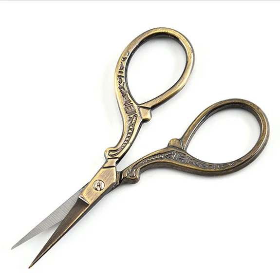 
European style stainless steel sewing vintage retro scissors embroidery antique scissors 