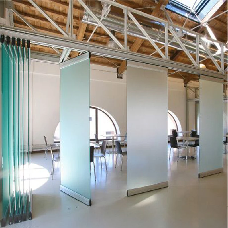Aluminium Frame Folding Movable Stainless Steel Glass Partition Wall