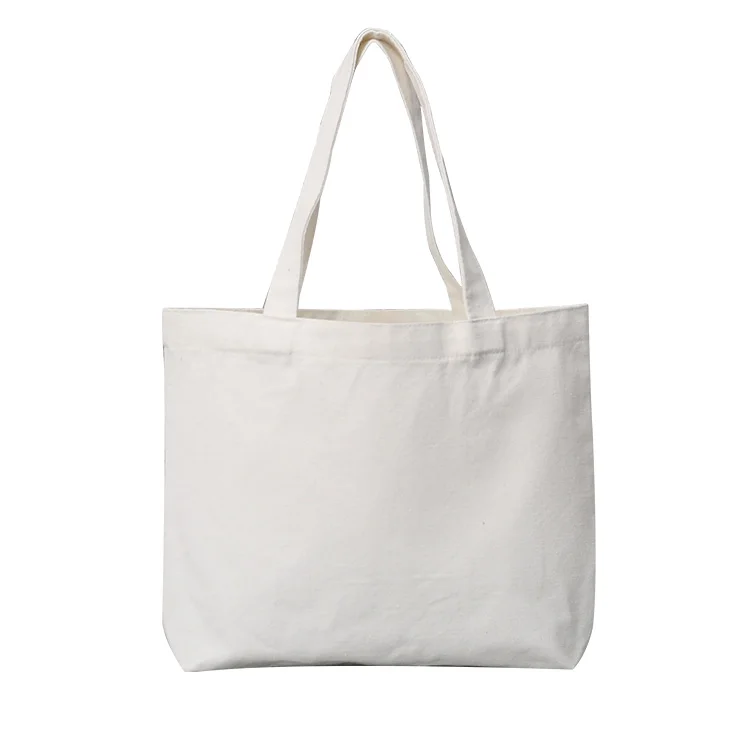 Recyclable Material Natural Plain Tote White Shopping Canvas Cotton Bag ...
