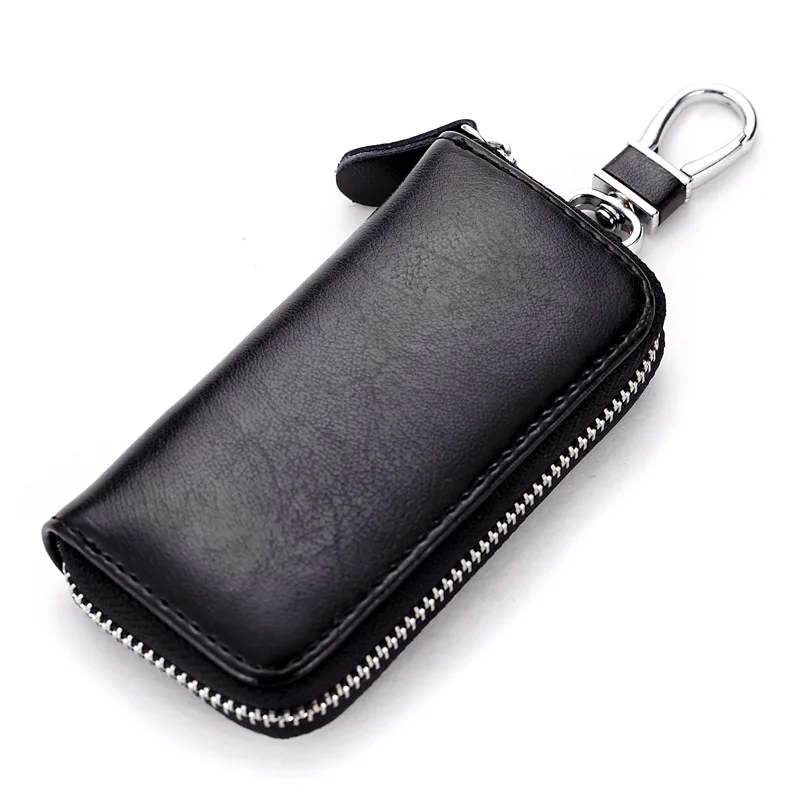 

Hot Selling Multi-function Genuine Leather Card Car Key Holder Organizer Bag Wallet