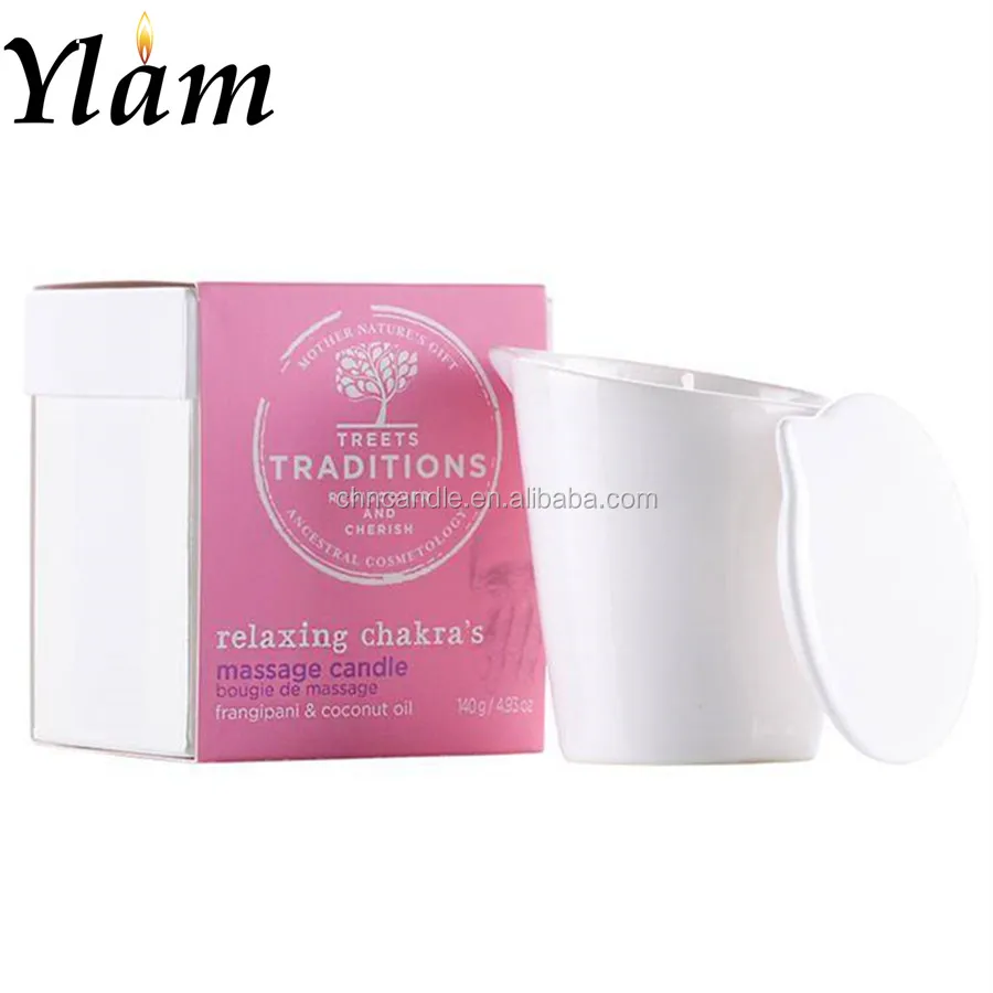 
Custom natural edible cosmetic wax materials massage candle 