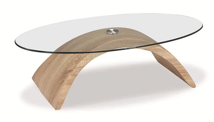 Japanese Modern Clear Tempered Glass Coffee Table Designs