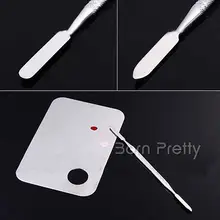 1Set Stainless Steel Palette Spatula Manicure Nail Art Polish Tool 14312
