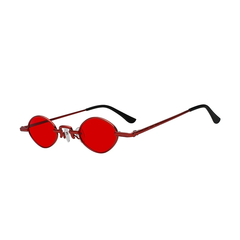 

Wholesale fashion multi color lens small square metal frame sunglasses