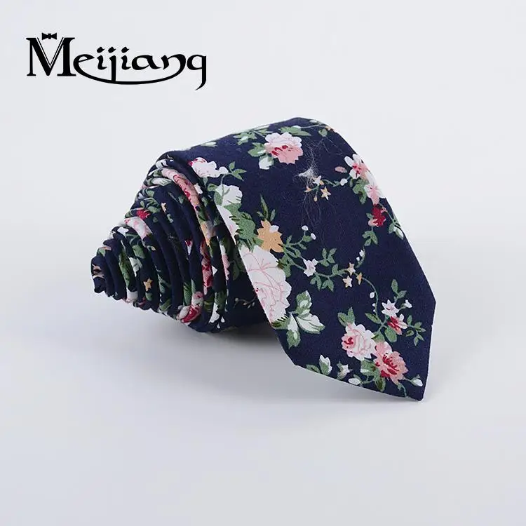 

Factory direct fancy custom skinny floral mens tie with pink roses print, As the picture or custom