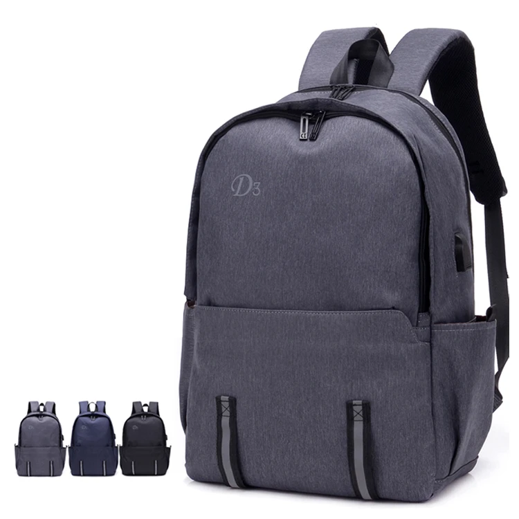 

Hot product fashion style travel men office custom school business bags laptop backpack waterproof, Black/blue/grey