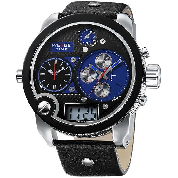 

WEIDE New LCD Dual Time Display Watch Very Cheap Watches Watch Men Luxury WH2305-3, Blue dial