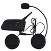 Wireless V6-1200m full duplex bluetooth intercom motorcycle connect up to 6 riders