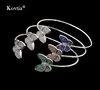 New Butterfly Open Cuff Bracelet Jewelry White Gold Plated Adjustable Alloy Zircon Bracelet Bangles For Women