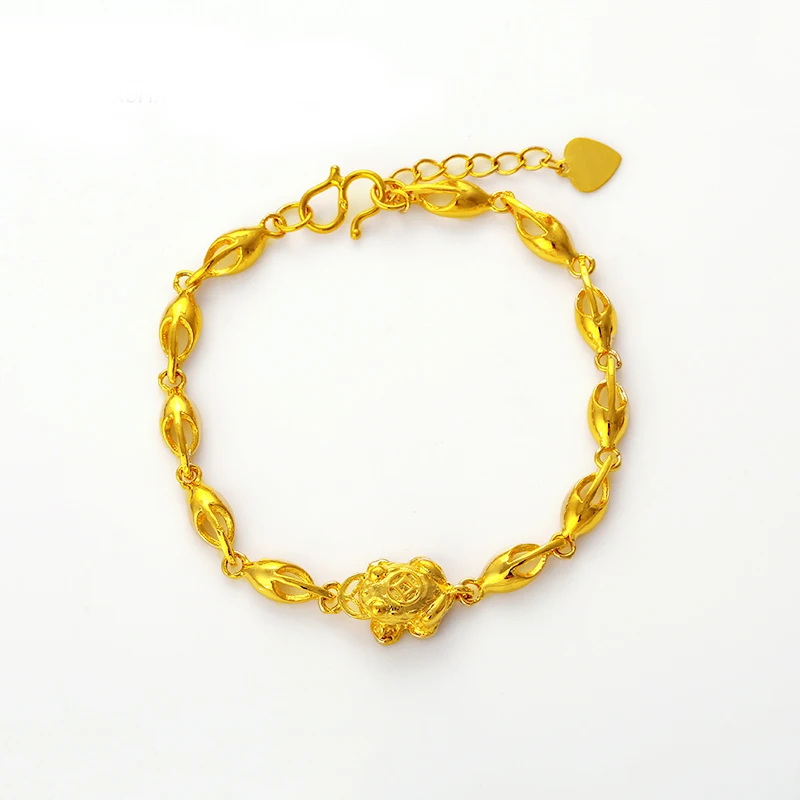 

xuping dubai gold jewelry funny gold toad charm bracelet for women