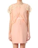 Lace cape women blush pink dress makers