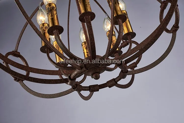 
Vintage industrial camino round drum circular lantern led pendant light chandelier for living room 