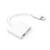 Charging Audio Adapter 3.5MM 2 in 1 Headphone Headset Jack USB Charger Earphone Cable