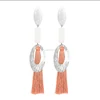 2018 New Design Dangle Tassel Handmade Earrings 2 Colors Natural Stone Thread Statement Earrings For Women Jewelry Wholesale