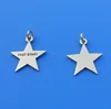 FAST START engraved logo design star shaped jacket tag charm