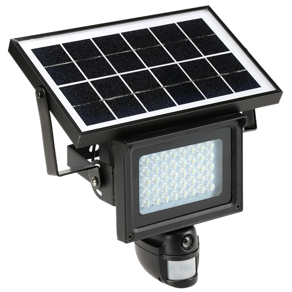 Solar Powered Pir Floodlight Camera Cctv Pir Lamp Hd ...