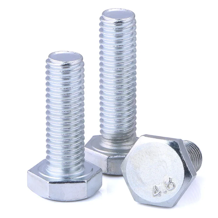 
Metric steel hex screw din 933 M1.6-M14 class 4.8 6.8 