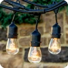 25m black wire round PVC cable old fashioned globe outdoor exterior string lights