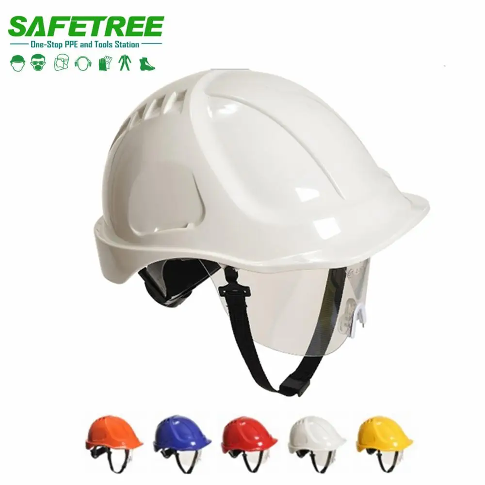 hard hat and visor