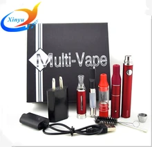 New Multi vape e cigarette kit Evod battery with 4 atomizer for dry herb was 4 In 1 Electronic cigarette gift kit Mt3 Vaporizer