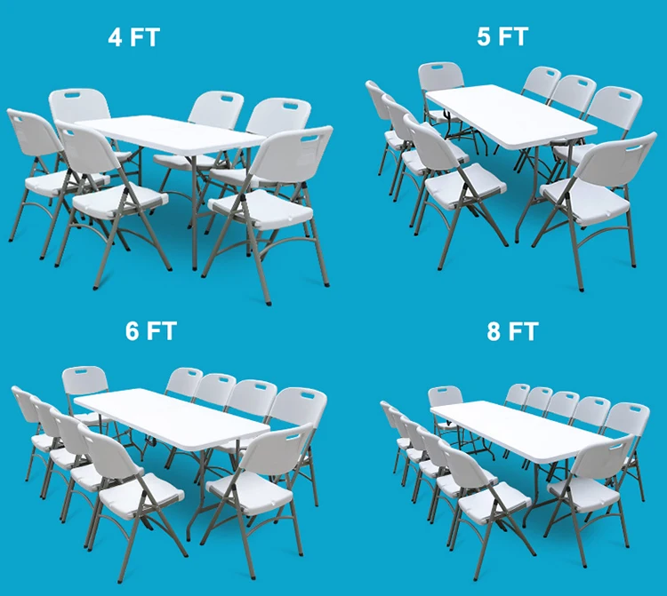 plastic party tables 6ft