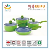 

widely used 7pcs chinese hot pot cookware marble coated cookware/marble cookware