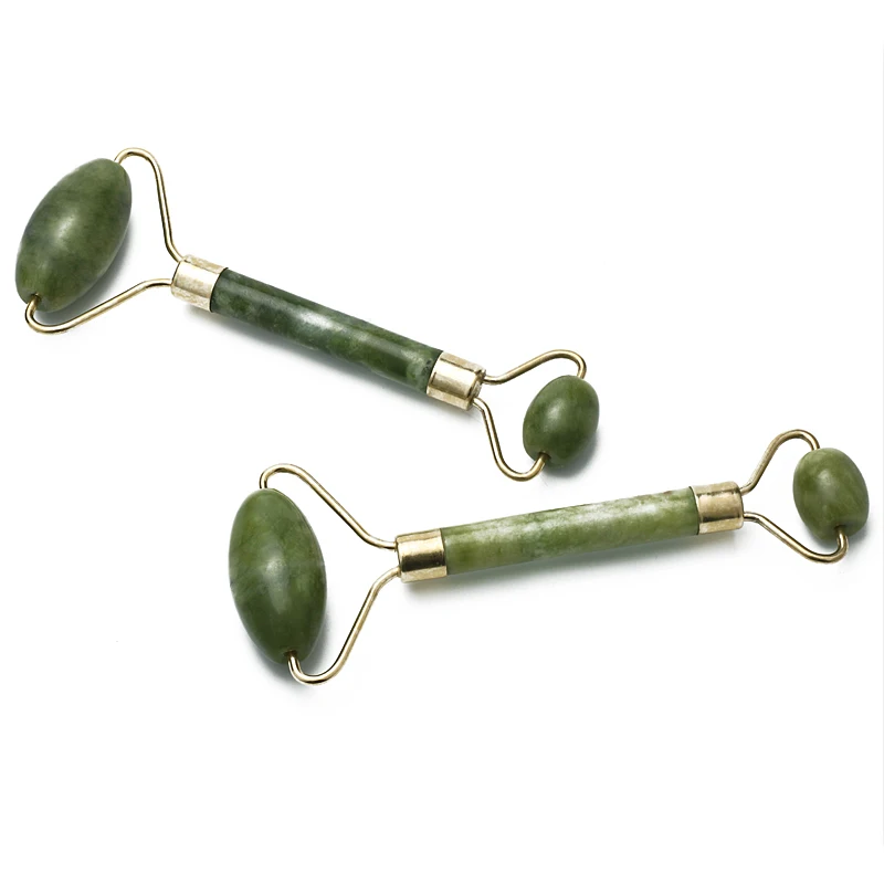 

Natural Pure facial Jade Roller Massage Double Head Slimming Tool